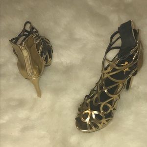Gold Heels **Worn Once**